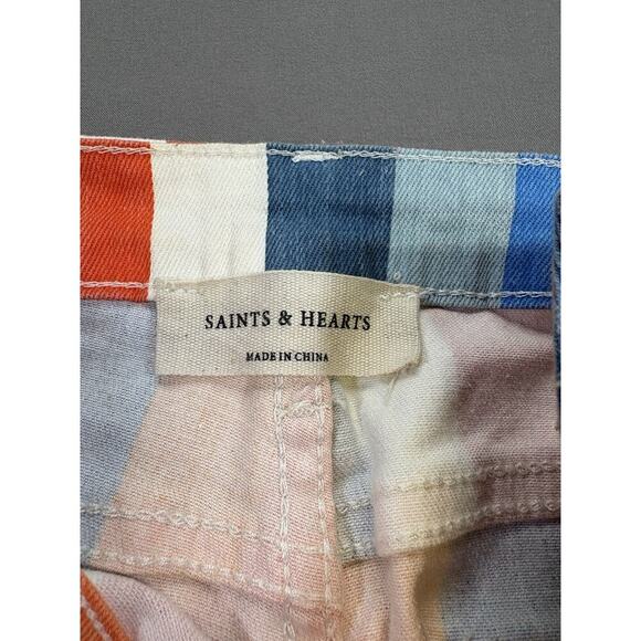 Saints & Hearts High Rise Extreme Flare Jenas Women’s Size M Multicolor Boho - Picture 3 of 8